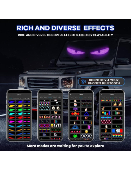 Luz LED Ojos del Diablo UPXSXT 9.19x37.43 cm Control APP