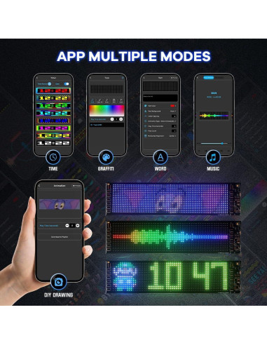 Luz LED Ojos del Diablo UPXSXT 9.19x37.43 cm Control APP