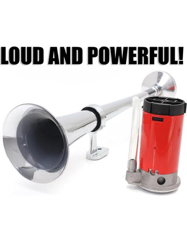 Bocina de Aire Zento Deals 12V 150DB Cromada para Vehículos