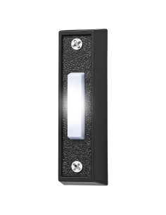 Botón de Timbre Iluminado LED AUGHOA 7.37x2.21cm Negro