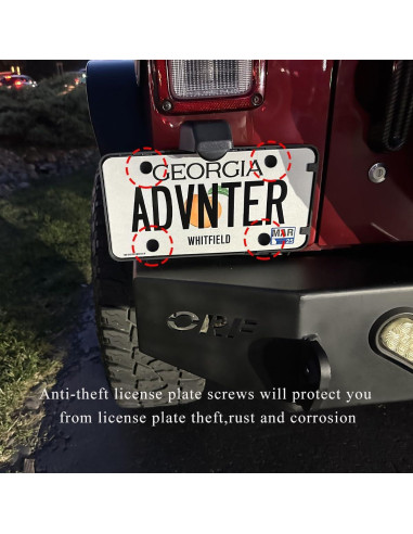 Kit de Tornillos Antirrobo ZNDAW para Placas de Licencia - Negro