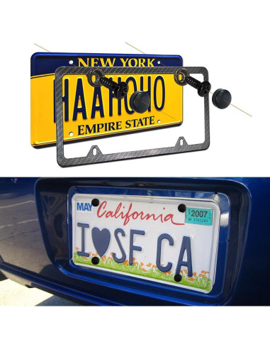 Kit de Tornillos Antirrobo ZNDAW para Placas de Licencia - Negro