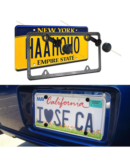 Kit de Tornillos Antirrobo ZNDAW para Placas de Licencia - Negro