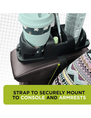 Soporte para vasos Go Gear TWIN CUPHOLDER Negro 28x10 cm