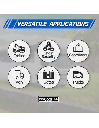 Paquete de 3 Candados Puck NAKANEKO Sin Llave 73mm Aluminio