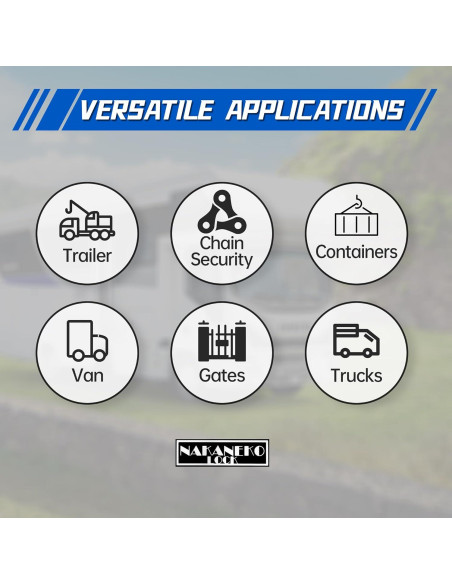 Paquete de 3 Candados Puck NAKANEKO Sin Llave 73mm Aluminio