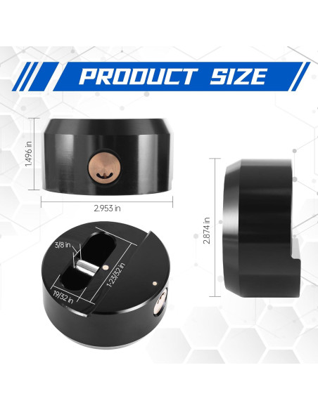 Paquete de 3 Candados Puck NAKANEKO Sin Llave 73mm Aluminio