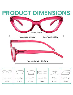 Eyekepper Gafas de Lectura 12 Paquete Mujeres 2.5x Estilo 2