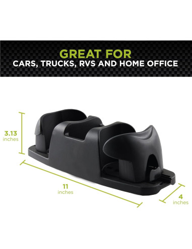 Soporte para vasos Go Gear TWIN CUPHOLDER Negro 28x10 cm