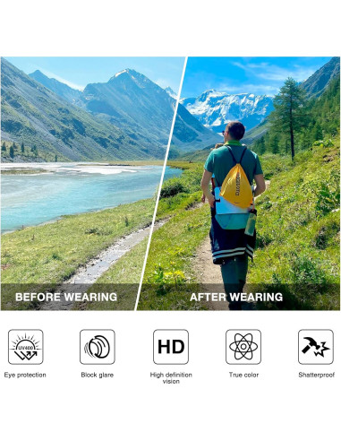 Gafas de sol deportivas VEWOE UV400 polarizadas unisex