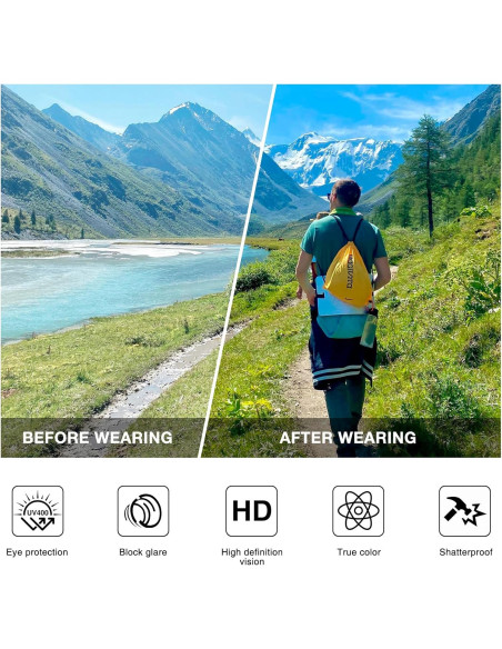 Gafas de sol deportivas VEWOE UV400 polarizadas unisex