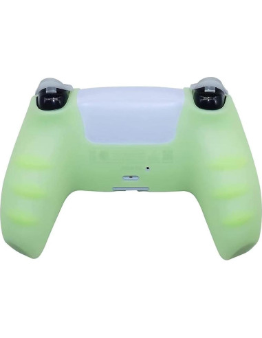 Cubierta de Silicona Antideslizante HLRAO PS5 Verde Brillante