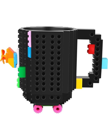Taza de Café Build on Brick DEEXITO 428ml Negra Creativa