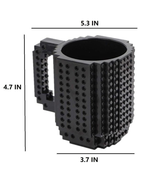 Taza de Café Build on Brick DEEXITO 428ml Negra Creativa