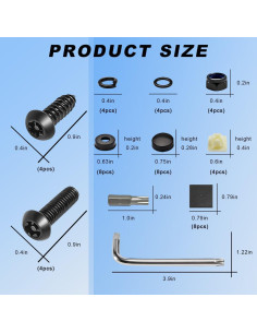 Tornillos Antirrobo MUQIDA para Placas de Matrícula - Acero Inoxidable 2