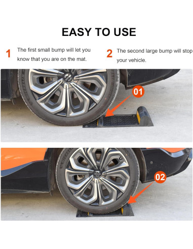 Mat de Guía de Estacionamiento OrangeStar 4 Pack 53 cm Antideslizante