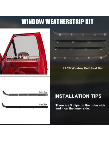 Kit de Burletes de Ventana ItranMc para Ford 1987-1997