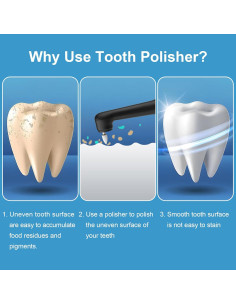 Pulidor de Dientes Eléctrico SIQUER con 5 Cabezas y Luz LED 2