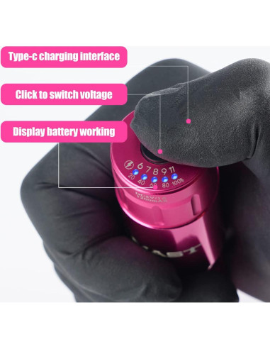 Kit de Tatuaje Profesional Mast Tour con Batería y 20 Agujas