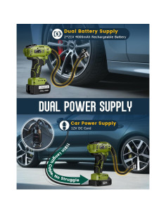 Compresor de Aire Inalámbrico TREE.NB 150 PSI con 2 Baterías 2