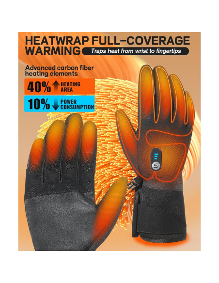 Guantes Calentados JS LifeStyle Unisex 7.4V 3000mAh Táctiles