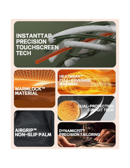 Guantes Calentados JS LifeStyle Unisex 7.4V 3000mAh Táctiles