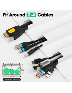 Kit de Ocultación de Cables AZEN M-20P 800 cm Autoadhesivo 2