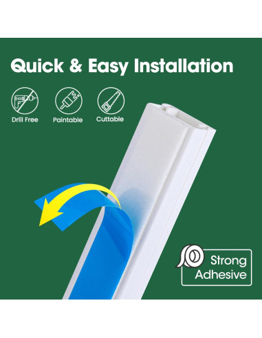 Kit de Ocultación de Cables AZEN M-20P 800 cm Autoadhesivo