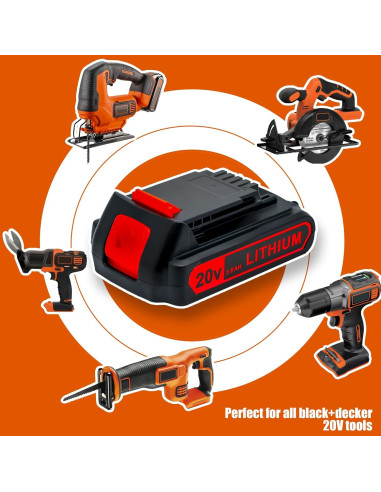 Batería de Litio 20V 3000mAh Black y Decker LBXR20