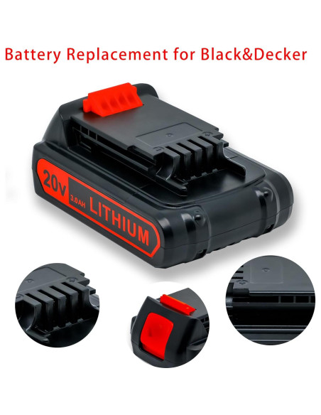 Batería de Litio 20V 3000mAh Black y Decker LBXR20