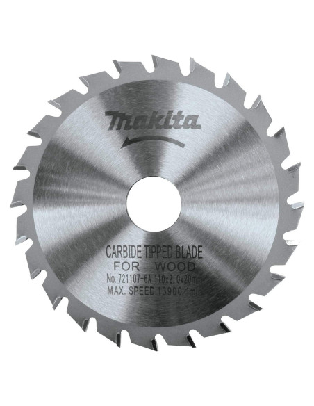 Hoja de sierra circular Makita 721107-6A 11.1 cm 24T Carburo