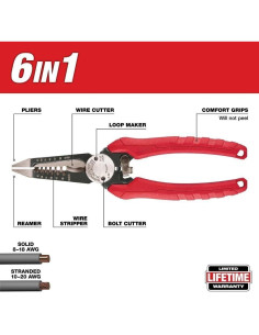 Alicates de Corte y Desforre 48-22-3079 Milwaukee 6 en 1 2