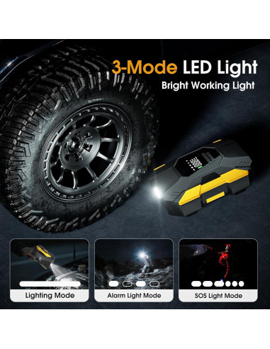 Compresor de Aire Portátil FLYKID T2222 150PSI Batería Recargable