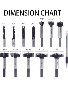 Juego de Brocas Forstner CSOOM 13PCS para Madera y Plástico 2