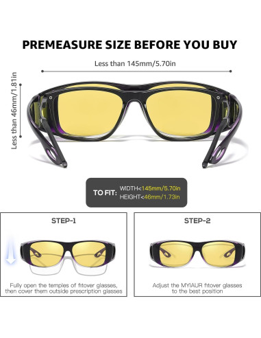 Gafas de Visión Nocturna Polarizadas Myiaur para Mujeres - 2 Pack