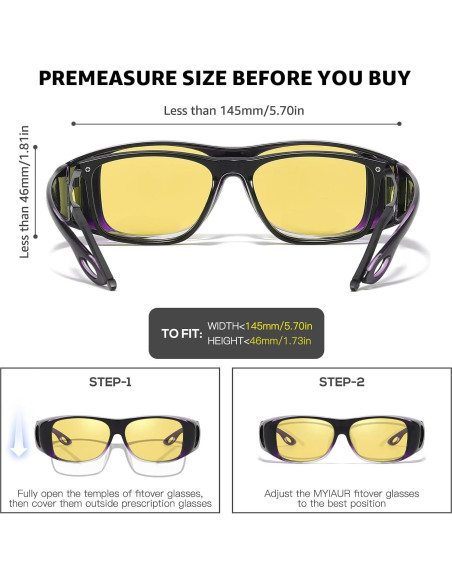 Gafas de Visión Nocturna Polarizadas Myiaur para Mujeres - 2 Pack