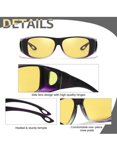 Gafas de Visión Nocturna Polarizadas Myiaur para Mujeres - 2 Pack