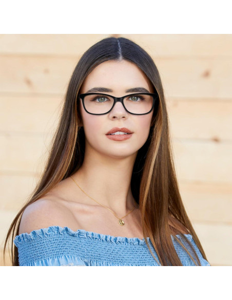 Gafas Anti Fatiga Ocular Luz Azul TR90 Negro 52mm