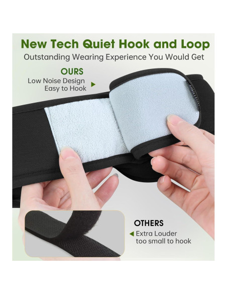 Máscara de Sueño ZHENYEMEI con Auriculares Bluetooth 3D Negra