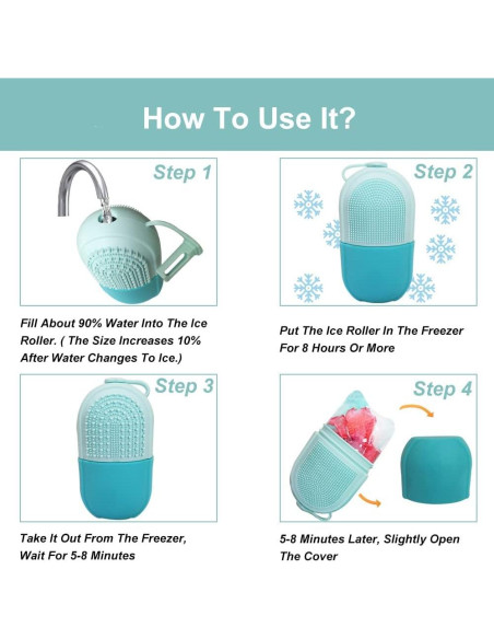 Molde de Silicona Rodillo de Hielo Coolnice ST-151 Azul