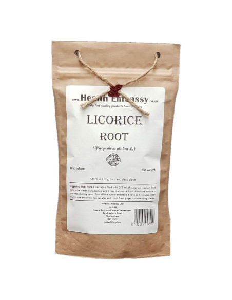 Té Herbal Raíz de Regaliz Health Embassy 50g - Natural y Libre de OGM