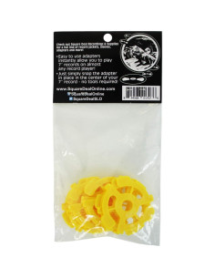 10 Adaptadores de Plástico Amarillo para Discos 7" 45rpm 2