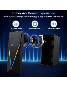 Altavoces de PC BUSP-HYY E-1062 con RGB, 2.0, 0.58 kg 2