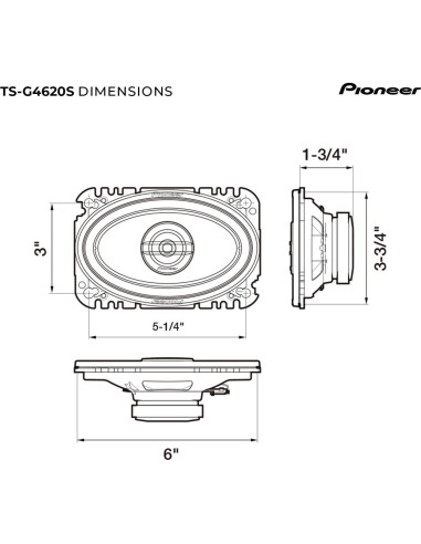 Altavoces Coaxiales Pioneer TS-G4620S 10.16 cm 200W (Par)