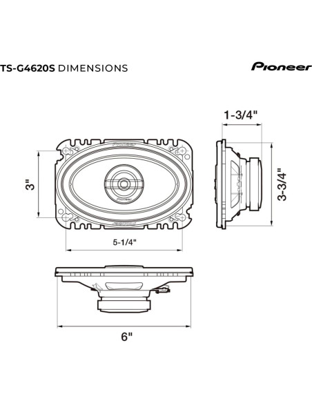 Altavoces Coaxiales Pioneer TS-G4620S 10.16 cm 200W (Par)