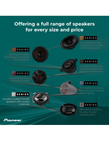 Altavoces Coaxiales Pioneer TS-G4620S 10.16 cm 200W (Par)