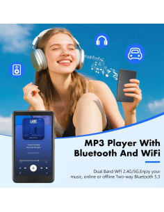 Reproductor MP3 Bluetooth KeenPlus 144GB Android 13 4" 2