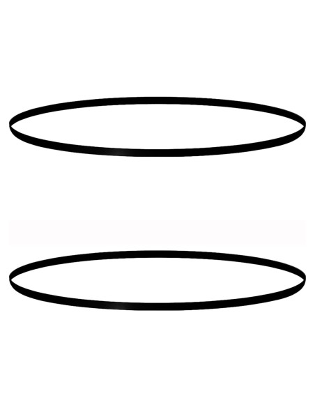 Cinta de Giradiscos de Goma 2Pcs 200mm Ancho 5mm Negro