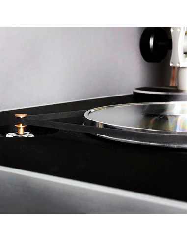 Cinta de Giradiscos de Goma 2Pcs 200mm Ancho 5mm Negro