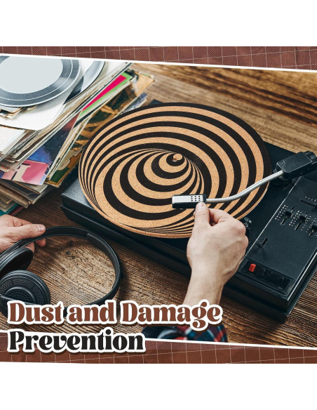 Alfombrilla de Corcho para Tornamesa 30 cm - Diseño Geométrico